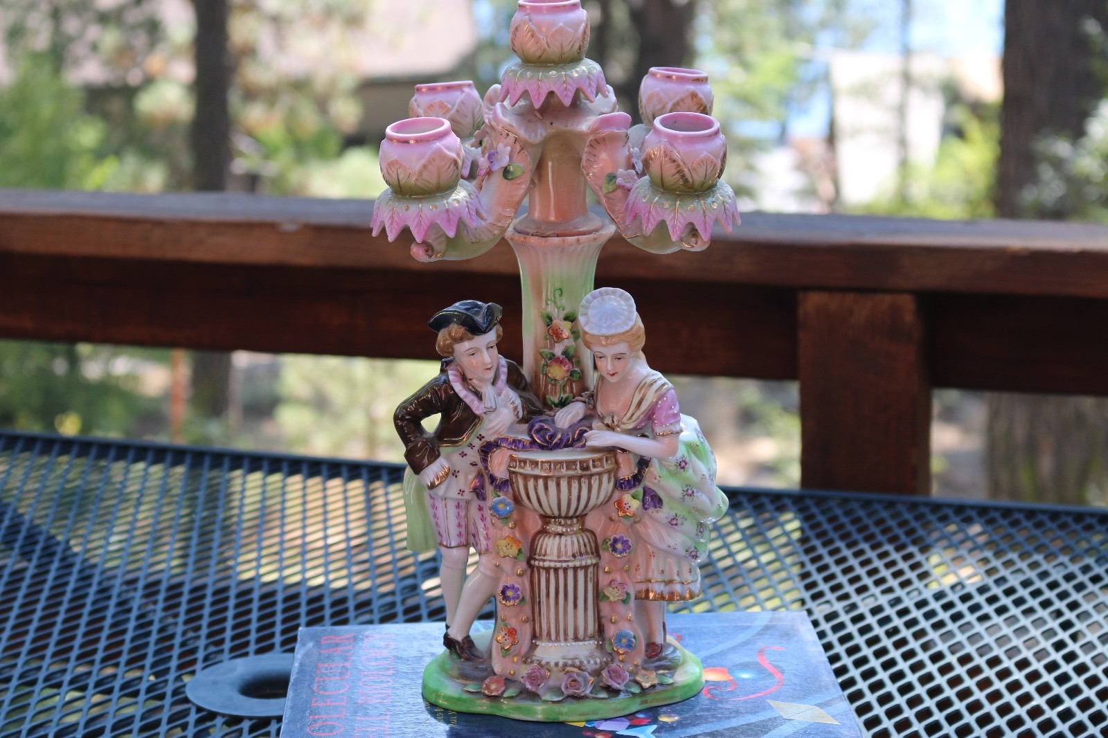 VICTORIAN PORCELAIN CANDELABRUM NC SIGNED