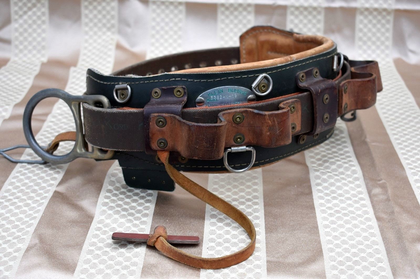 Vintage 1976 Klein-Buhrke 5282-n-19 Lineman, Climber, Tool Safety Belt