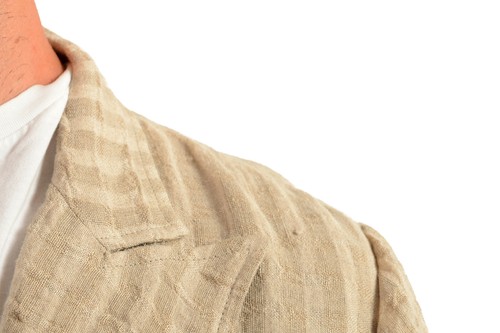 Pre-owned Dolce & Gabbana Men's Beige 100% Linen Striped Blazer Size Us 36 38 40 42 44