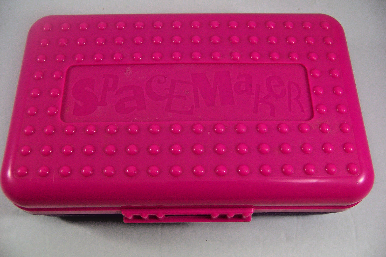 Spacemaker Pencil Box Pink Purple Vintage 90's Plastic Storage Case