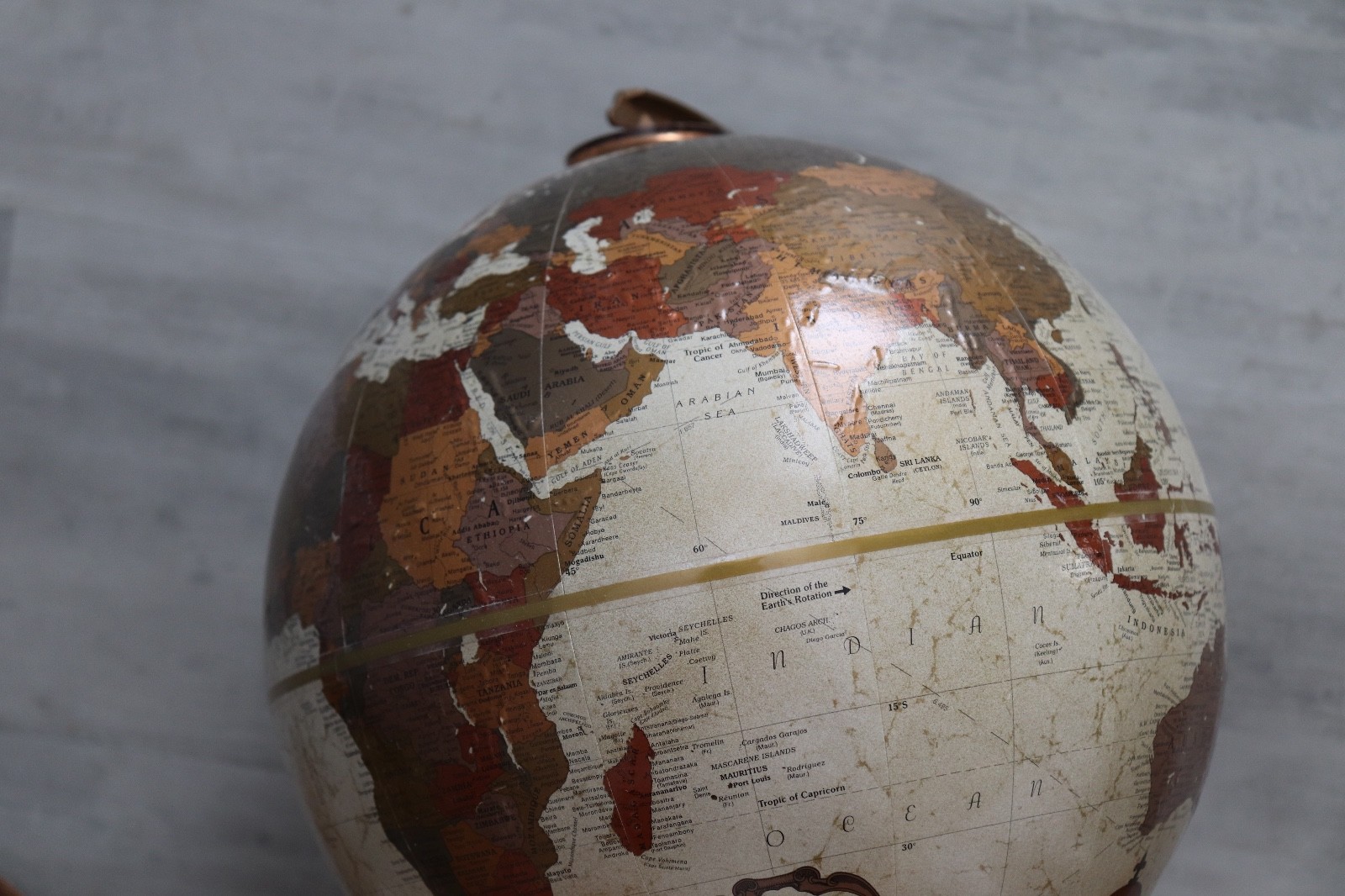 REPLOGLE 9 Inch Diameter Globe - in brown hues