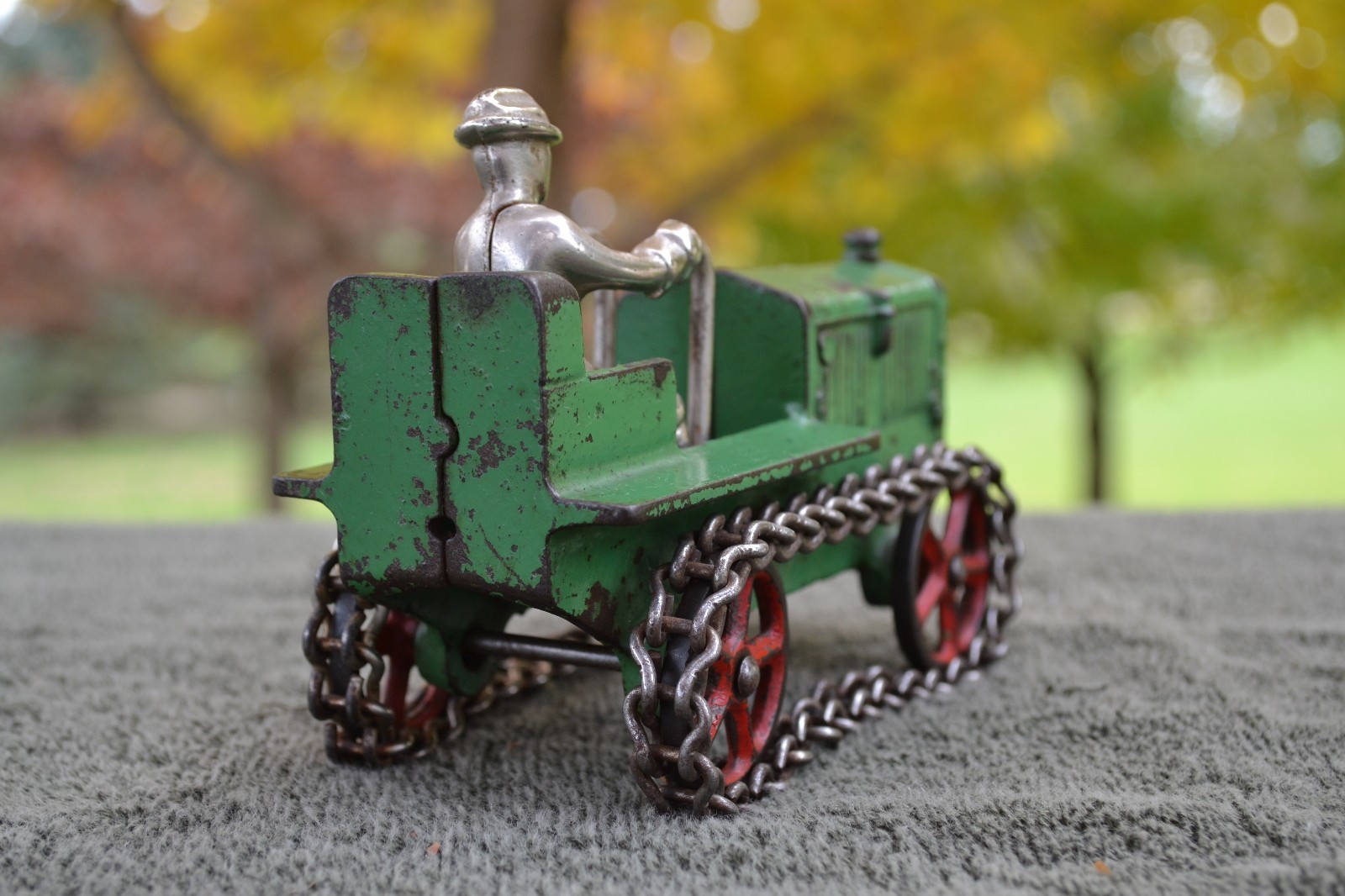 Vintage Arcade Cast Iron Caterpillar Ten Crawler/Tractor Toy Excellent Original