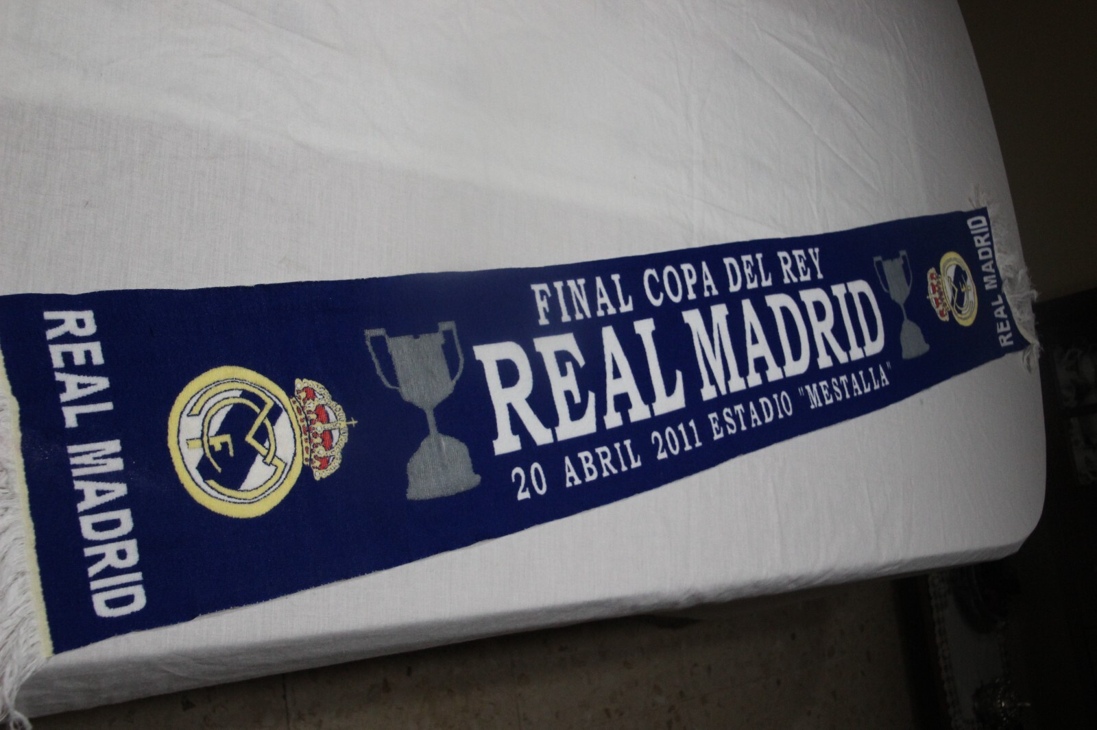 Vintage Football Scarf Of Real Madrid Champion Of The 7TH