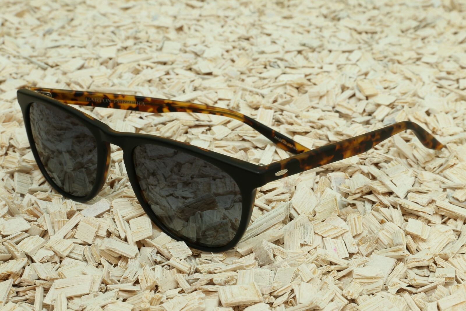 Pre-owned Barton Perreira Authentic B. Perreira Sunglasses Tuco 54 Col Matte Black Amber Mbt Nip Polarized In See Photo