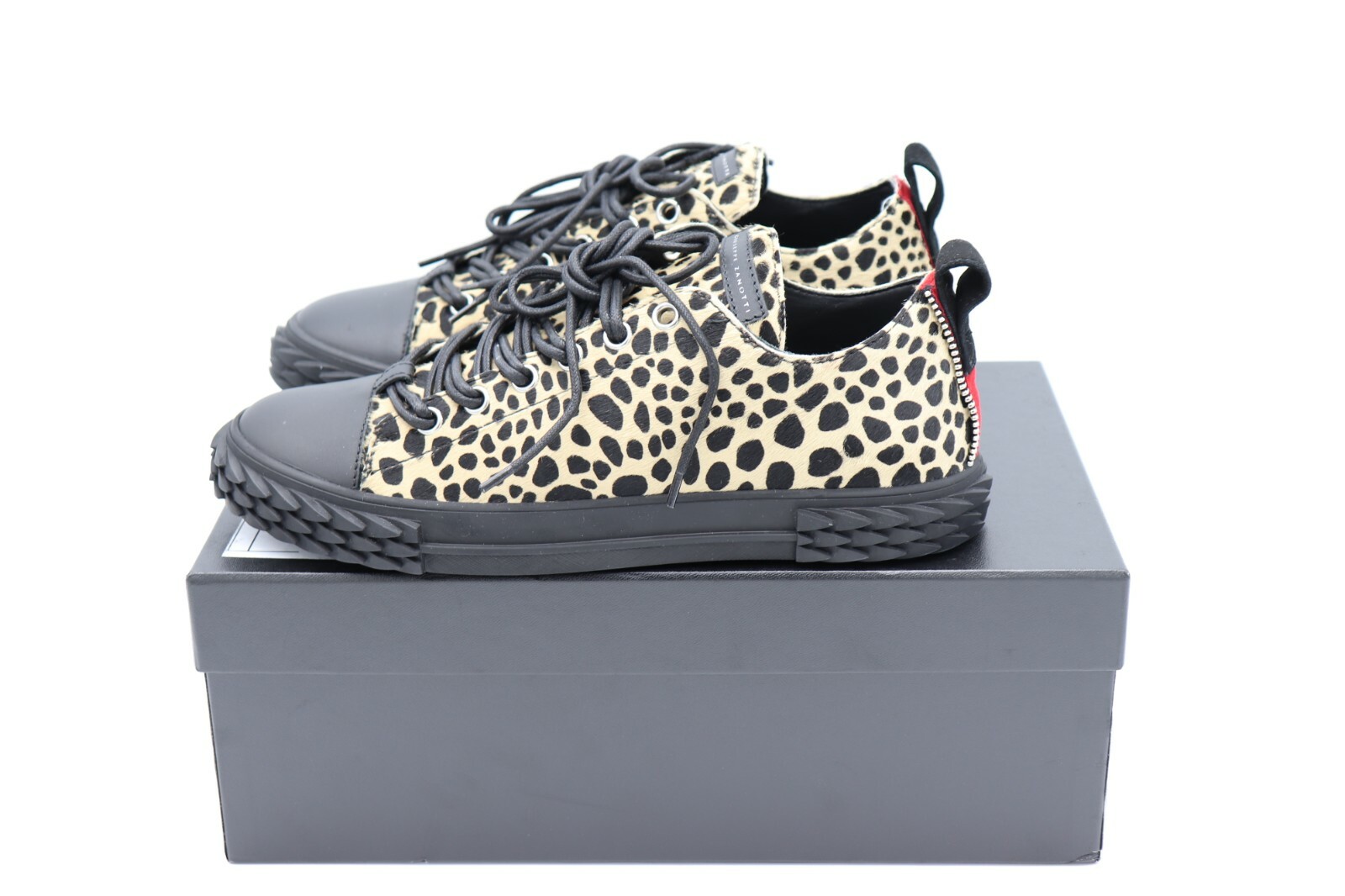 Pre-owned Giuseppe Zanotti Men's Leopard Print Blabber Sneakers Shoes 10.5 43.5 In Multicolor