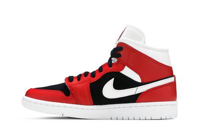 Pre-owned Jordan Air  Wmns Air  1 Mid 'gym Red Black' Bq6472-601 In Gym Red/white/black