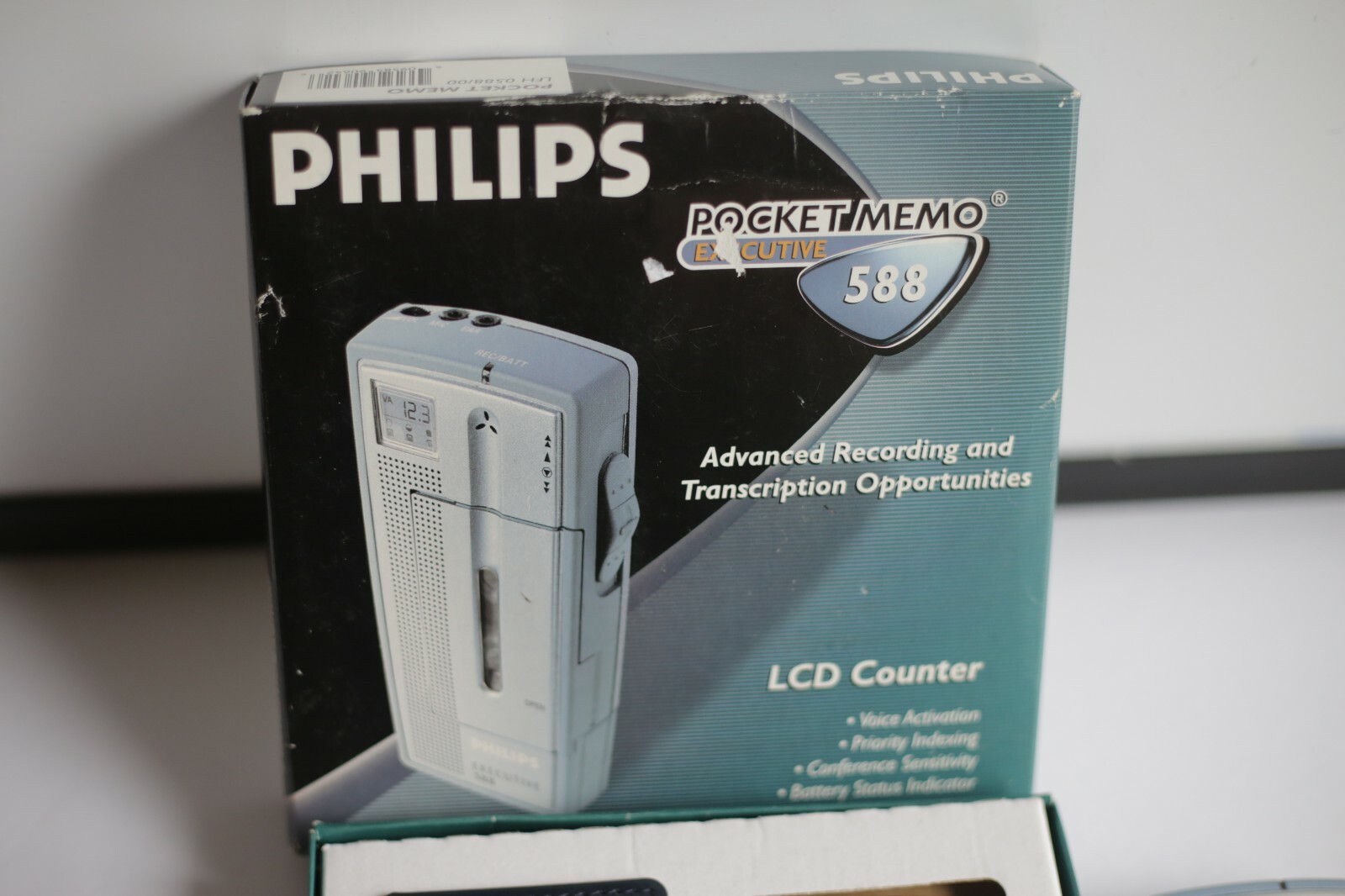 Lot of Two Philips Model 588 Executive Mini Cassette Pocket Memo Recorders NEW