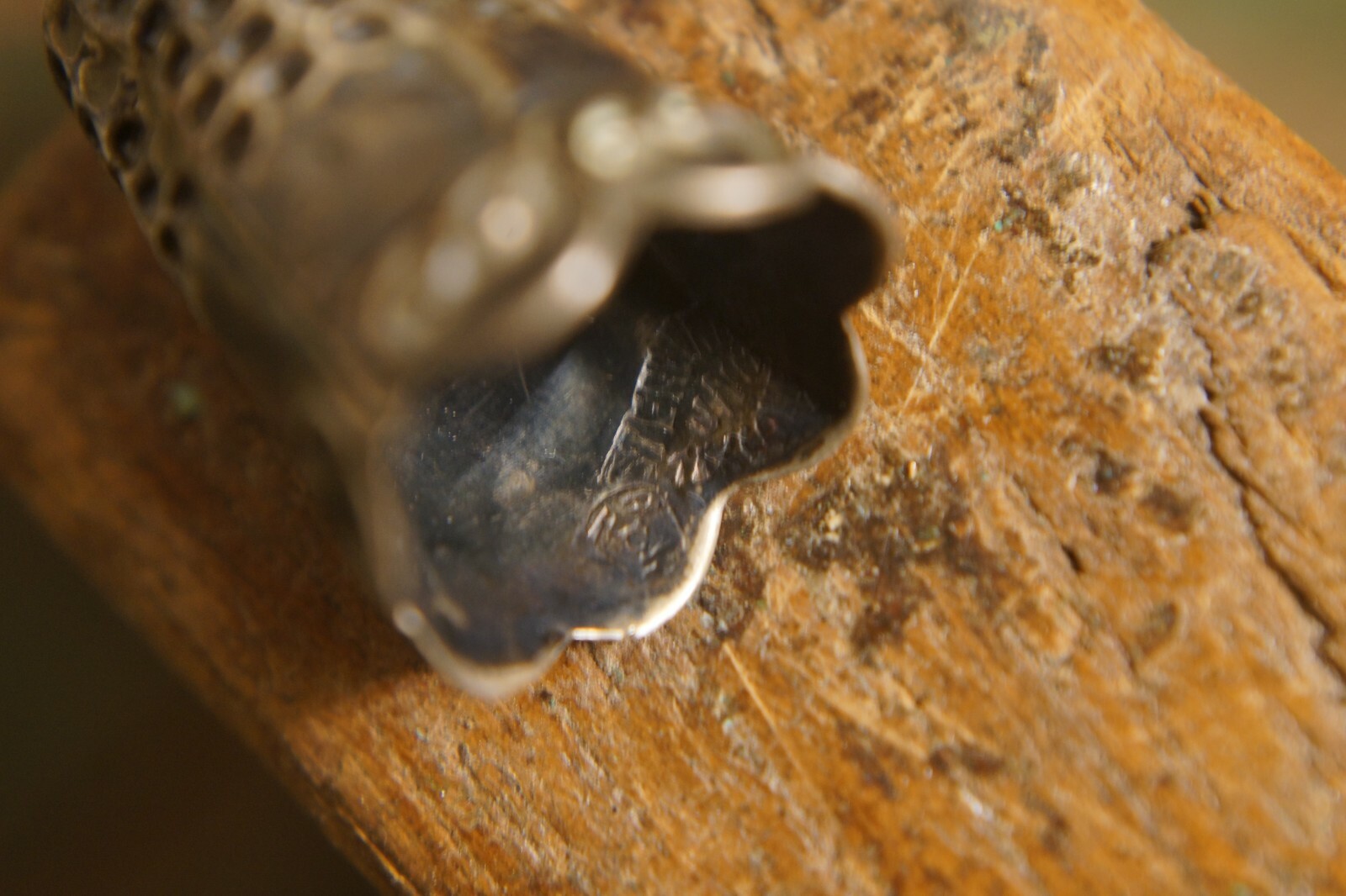 1940's - 1950's Sterling .925 Silver Thimble Mexico Signed Artist