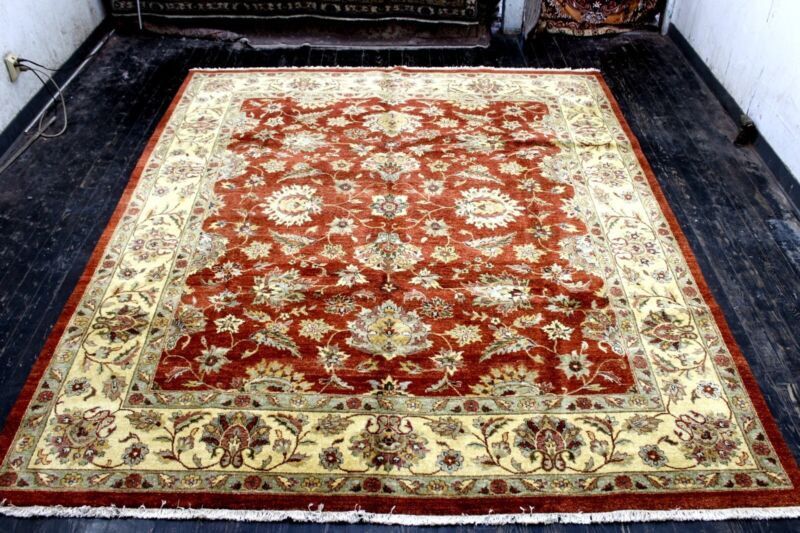 8x10 Exquisite Mint 300kpsi Hand Knotted Vegetable Dye Wool Tabrizz Turkish Rug