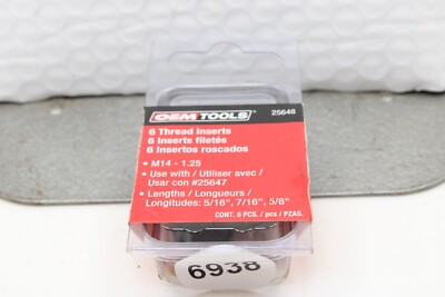 OEM Tools 25648 Spark Plug Thread Repair Inserts Set of 6 New