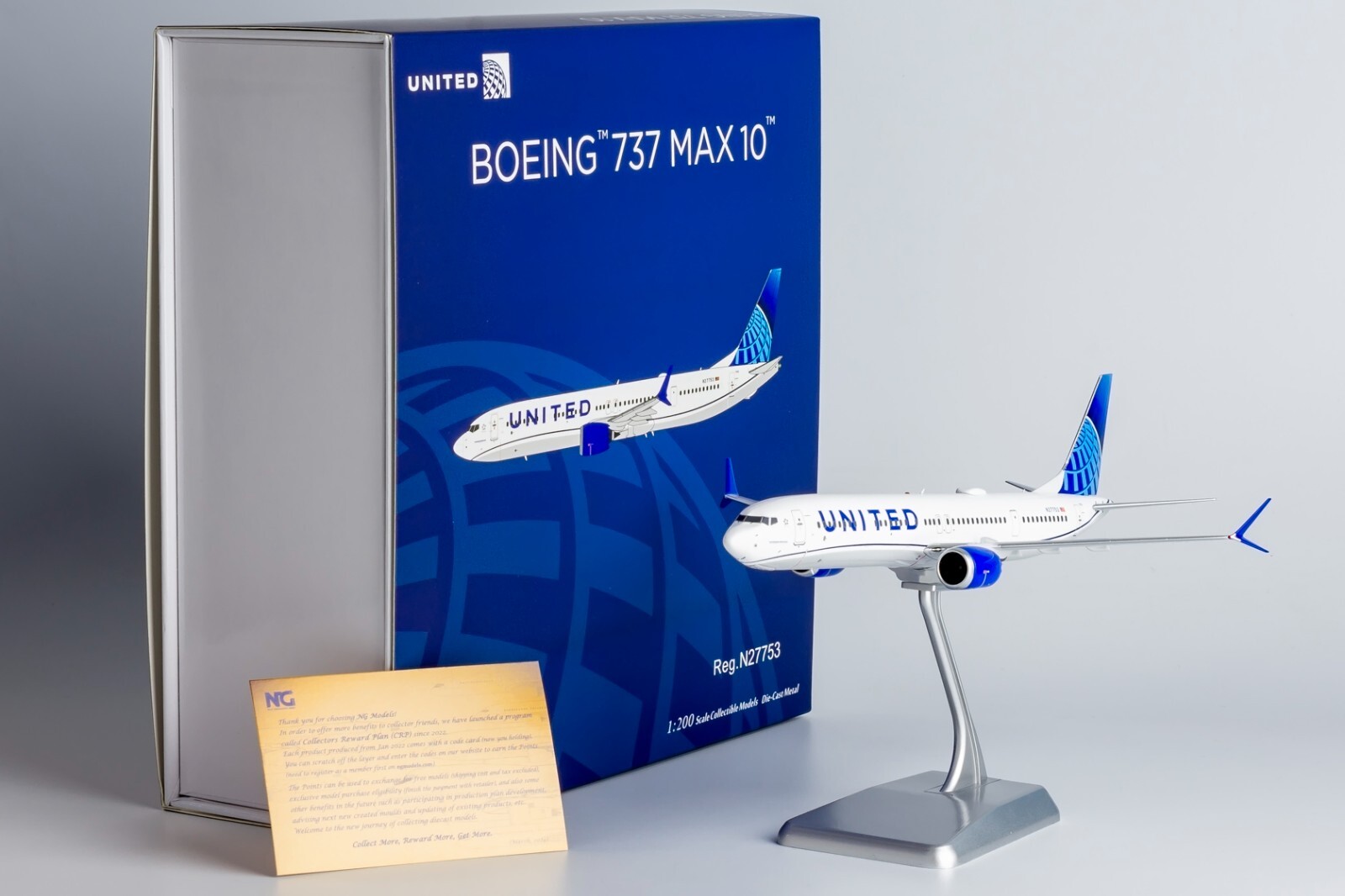 NG 200 United 737-Max 9 美品 NG 200 United 737-Max 9 美品 1:200 NG Model United Airlines