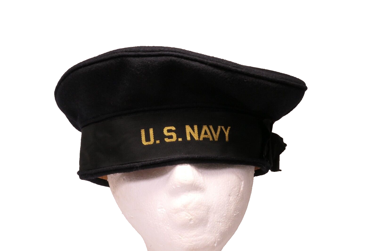 WW2 US Navy Donald Duck Style Blue Wool Hat Seaman's Flat Cap