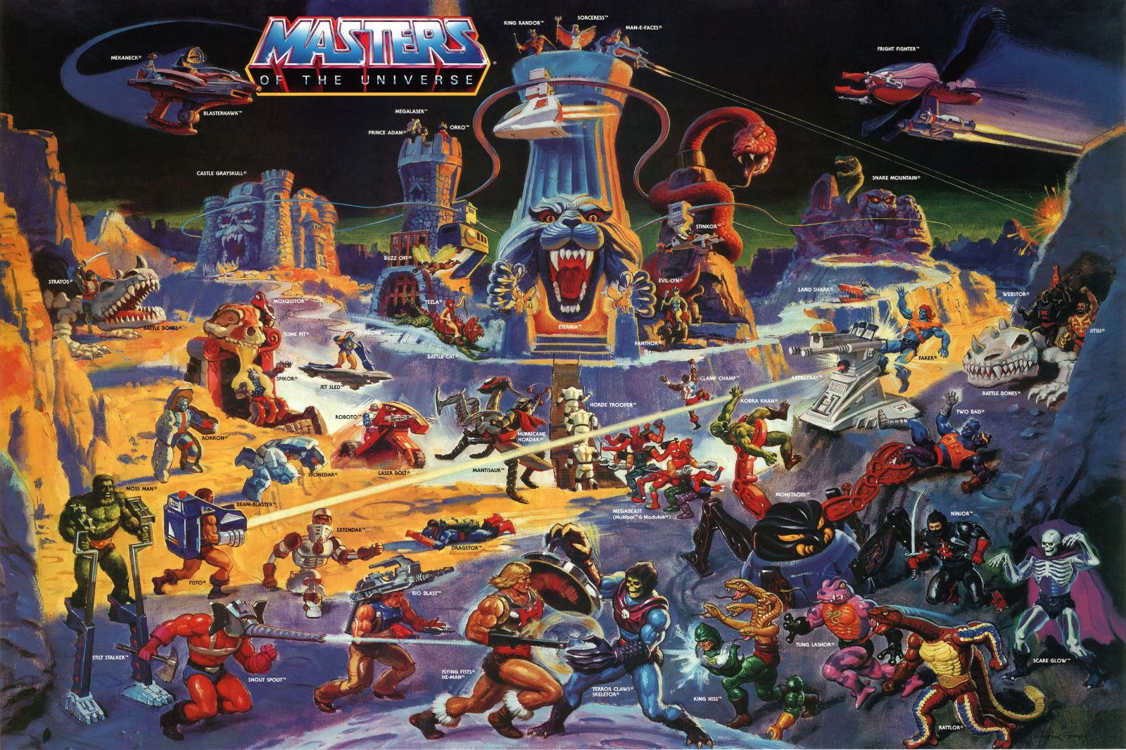 Masters of the Universe Character Eternia Battle Collection Poster He-man