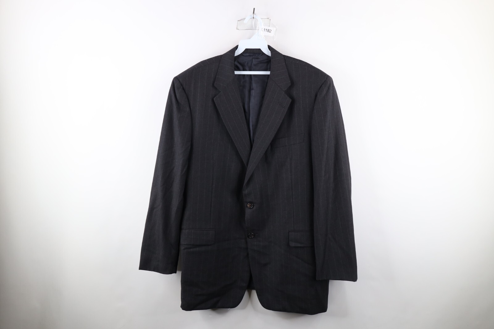 Hickey Freeman Loro Piana Mens 46R Super 120s Wool Pinstriped ...