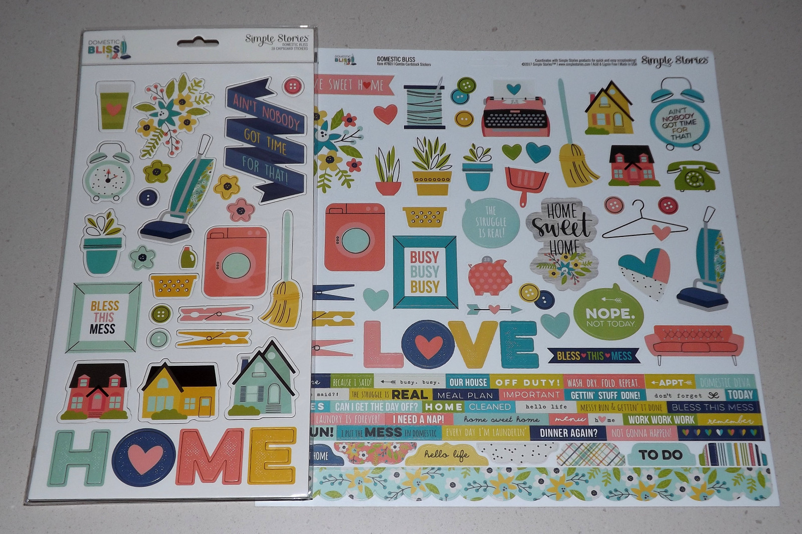 Scrapbook Kit Lot - Dear Lizzy with Thickers, Simple Stories & Pebbles