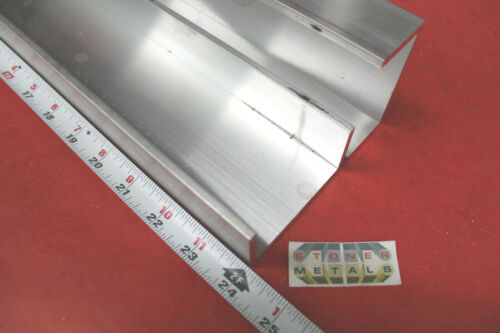 2 Pieces 2-1/4" x 1" x 1/8" Wall 6061 T6 ALUMINUM CHANNEL 24" long Mill Stock