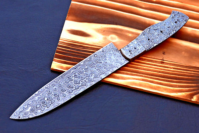Damascus steel Rain Drop Pattern Santoku Chef Knife Kitchen knife Blank Blade
