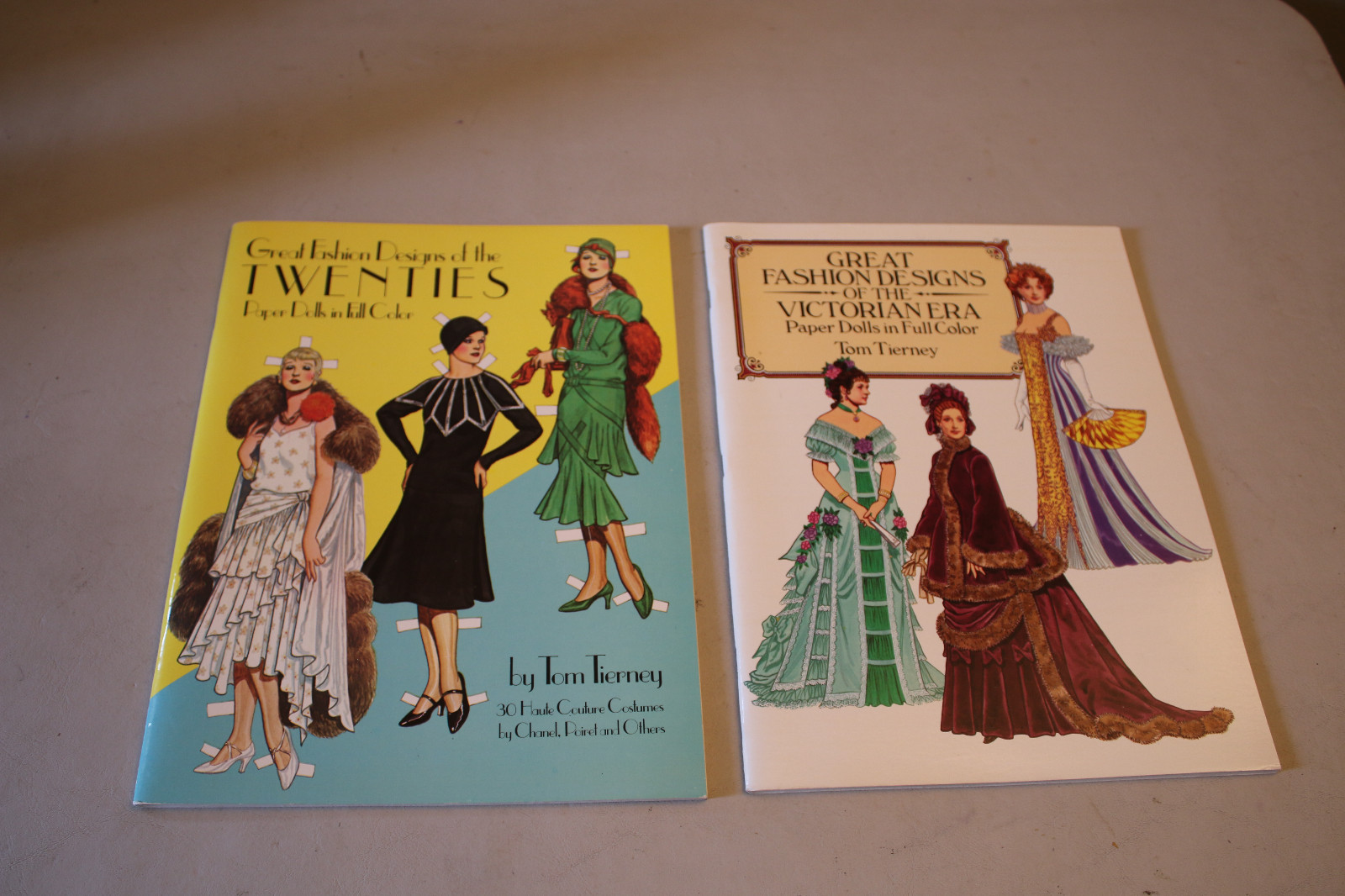 Lot of 2 Tom Tierney Vintage Paper Doll Books: Victorian Era