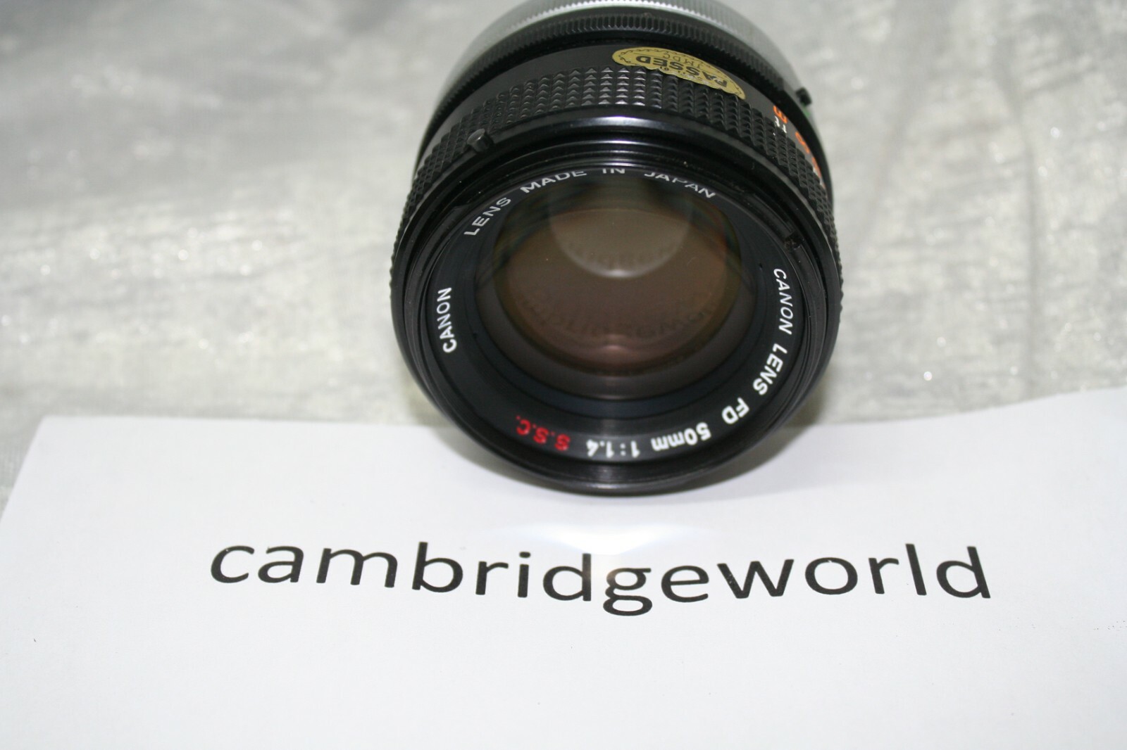 50mm F1.4 CANON FD SSC PRIME LENS with BREECH LOCK METAL
