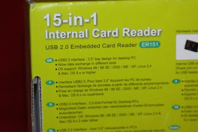USB 2.0 Embedded Internal Card Reader, 15-in-1 Apacer ER151