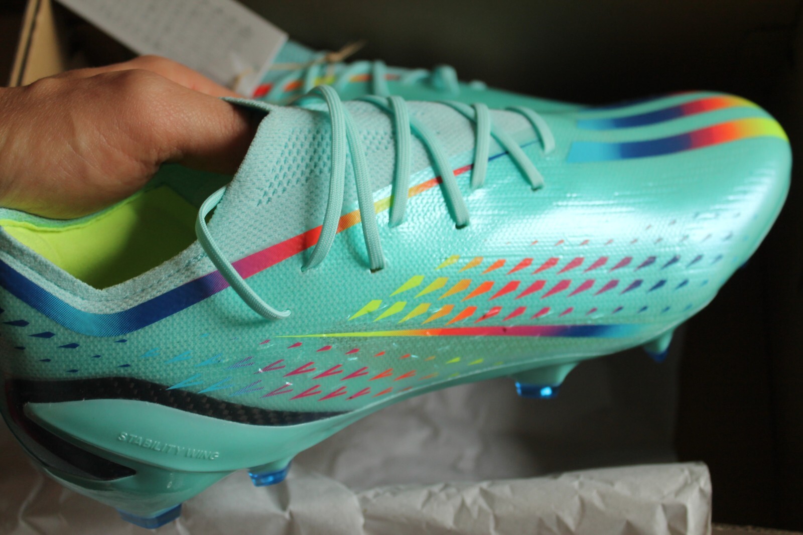 新品未使用　X SPEEDPORTAL.1 FG 26.5 cm　GW8427 Adidas X Speed Portal.1 FG Men's Aqua Football Soccer Shoes