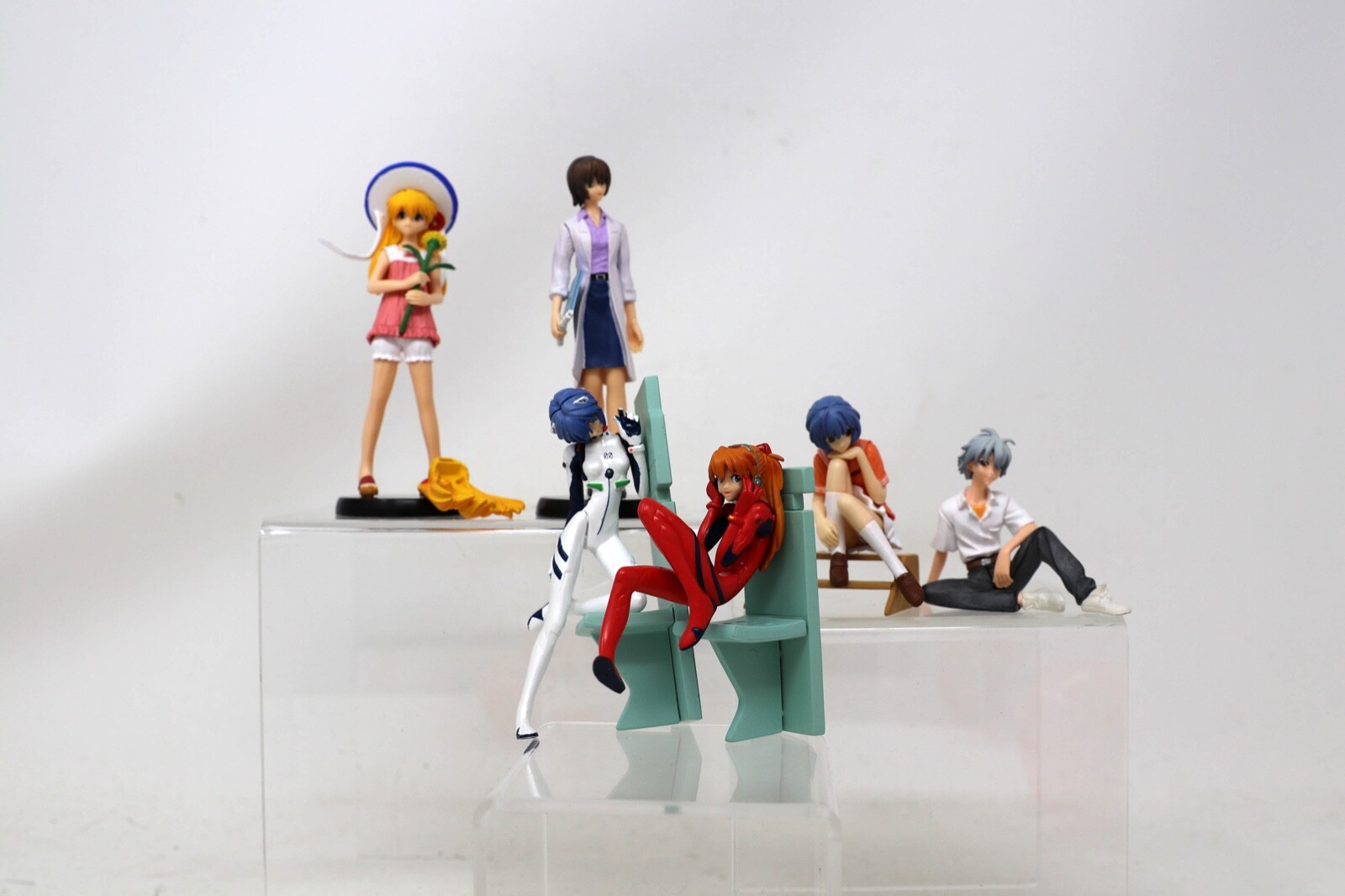 Evangelion Gashapon Set 3 of Six Capsule Toys Factory Sealed