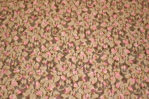 Cotton apricot sector-shaped lace fabric lace cloth 59