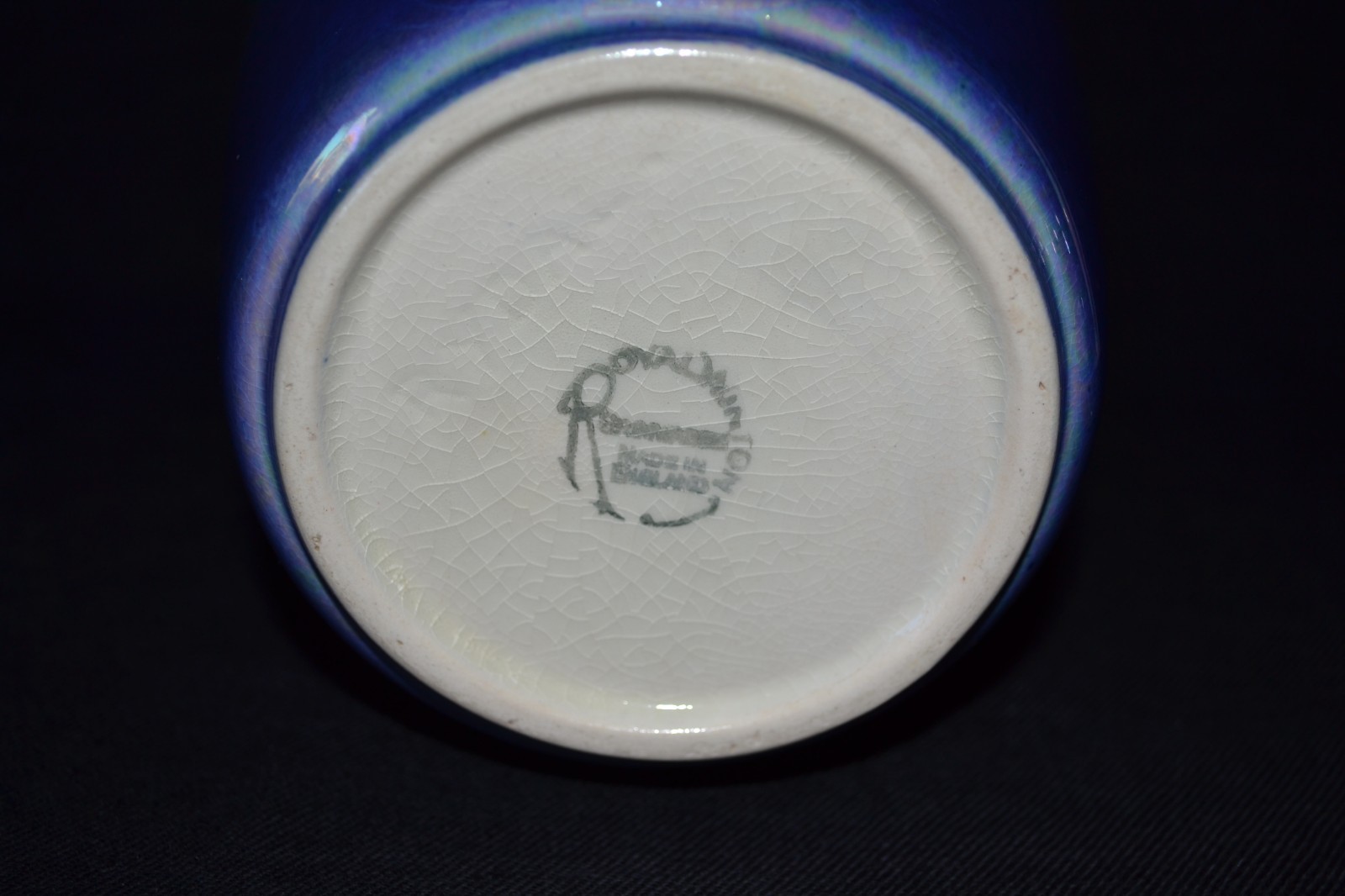 Vintage Royal Winton Grimwades Vase with Lusterware Deep and Light Blue 1930-34