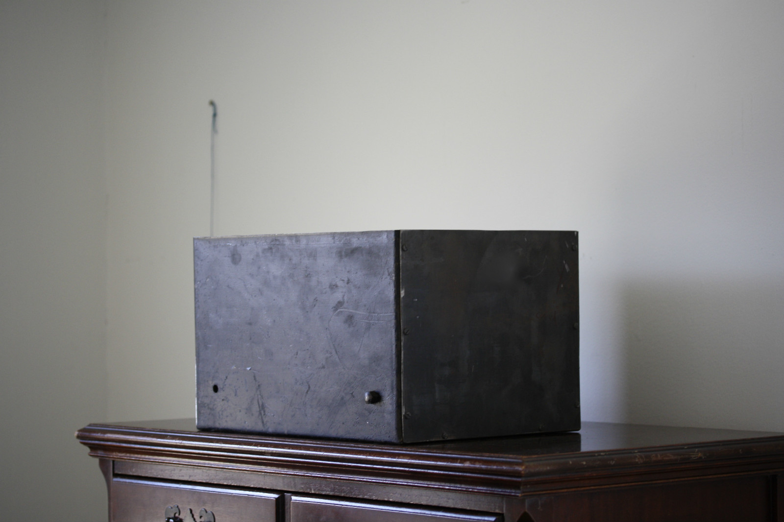 Custom Steel Fabricated File Storage Box Wall Shelf Unit Industrial Salvage