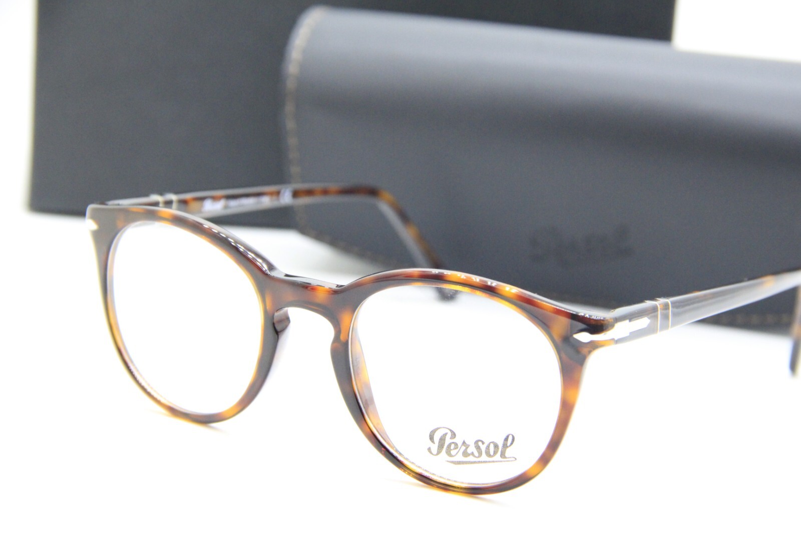 NEW PERSOL P 3259-V 24 HAVANA AUTHENTIC EYEGLASSES W/CASE 48