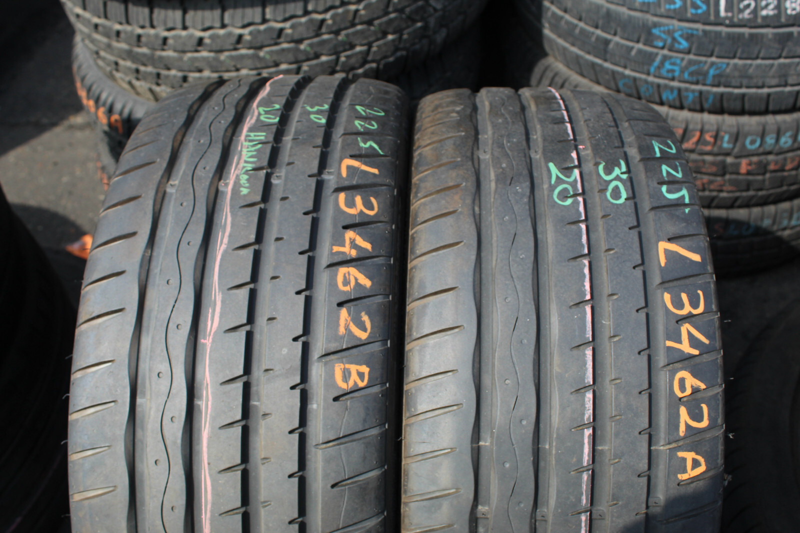 225 30 20 Hankook, Ventus S1 Evo, XL, 85Y, x2 A Pair 6.2mm (F1_tyres) L3462