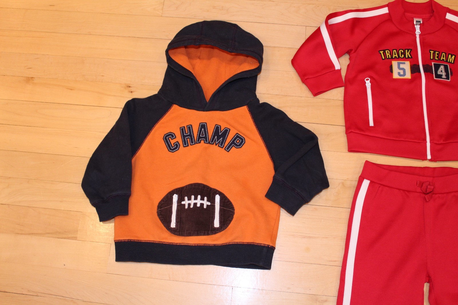 Lot of 5 Boys Hoodie Track Suit Sweat Size 18-24 Gymboree Baby Gap Football