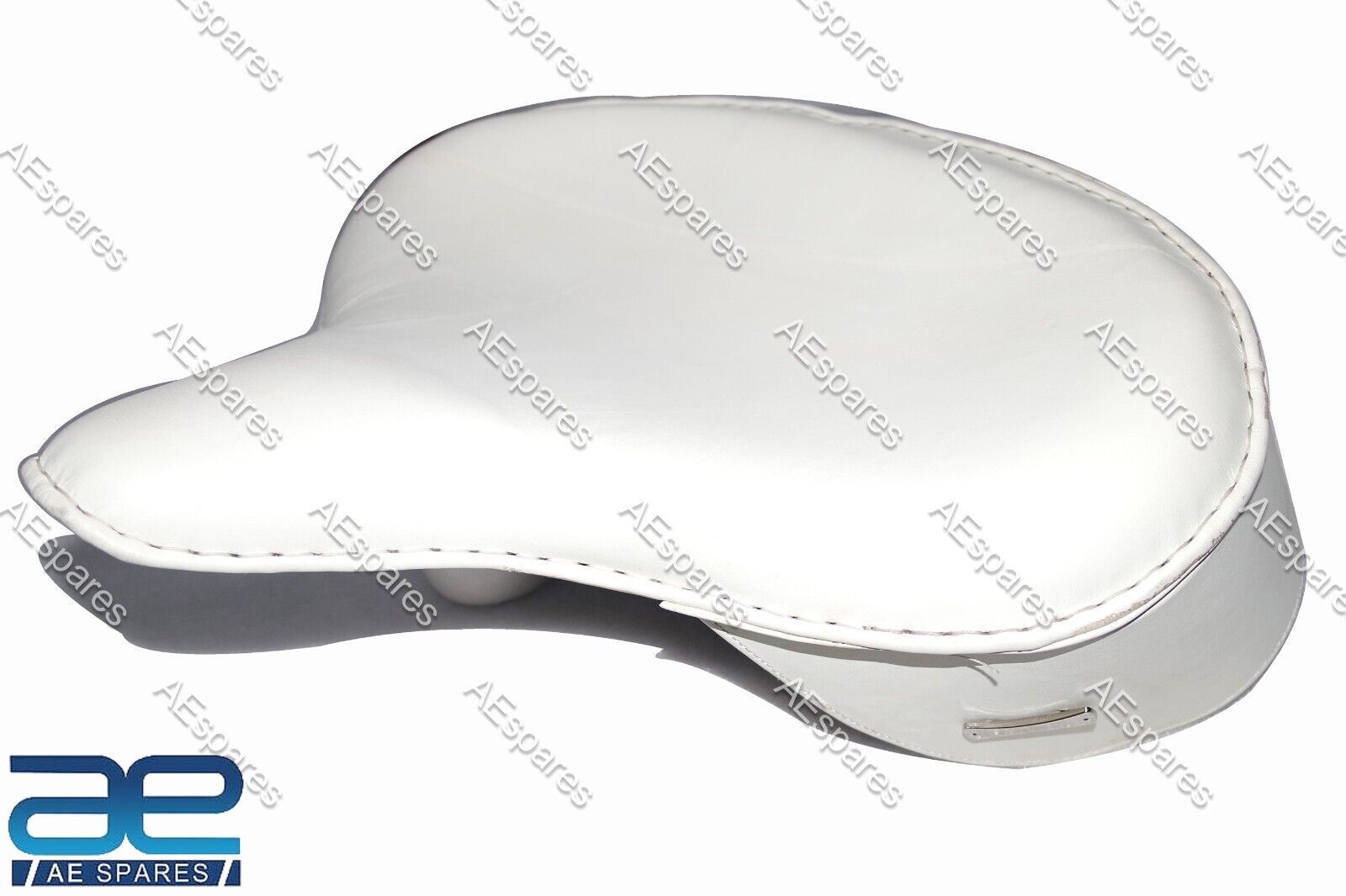 Police Solo Seat Leather White For Harley Shovelhead Bobber Chopper  