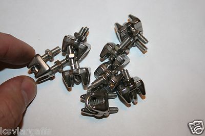 Cable Clamps #4 metric Stainless Steel package of 8