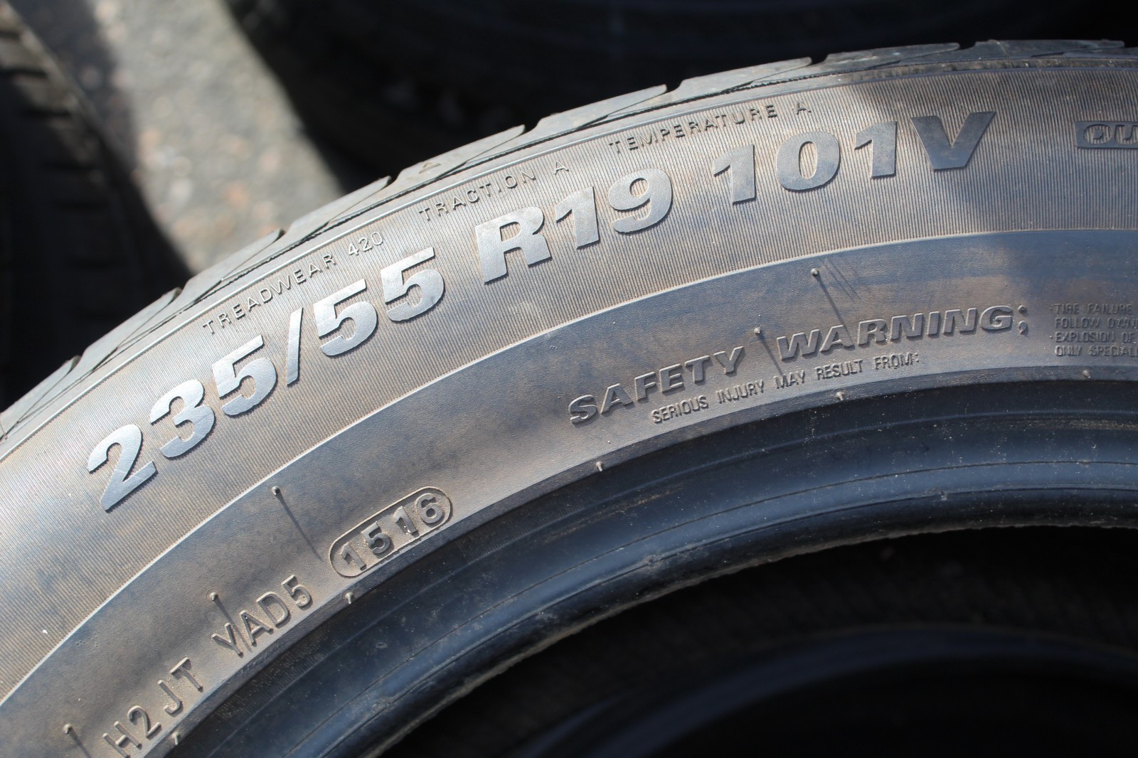 New 235 55 19 Kumho, Crugen HP91, 101V, x1 Tyre (F1_tyres) L3823