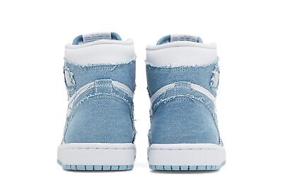 Pre-owned Jordan Air  Wmns Air  1 Retro High Og 'denim' Dm9036-104 In White/worn Blue/metallic Gold