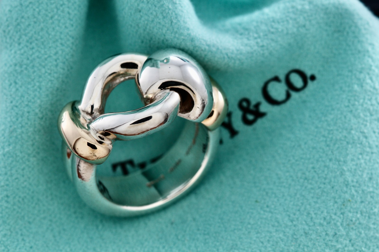 いラインアップ Tiffany Loop Knot Silver Sterling & Gold 18K Vintage Co. & アクセサリー