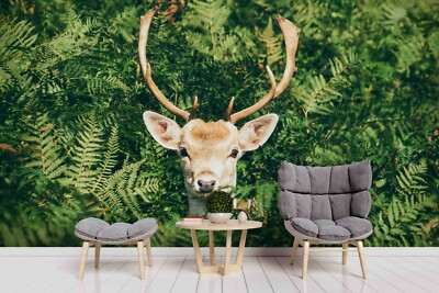 3D Forest Elk Wallpaper Wall Mural Removable Self-adhesive 221
