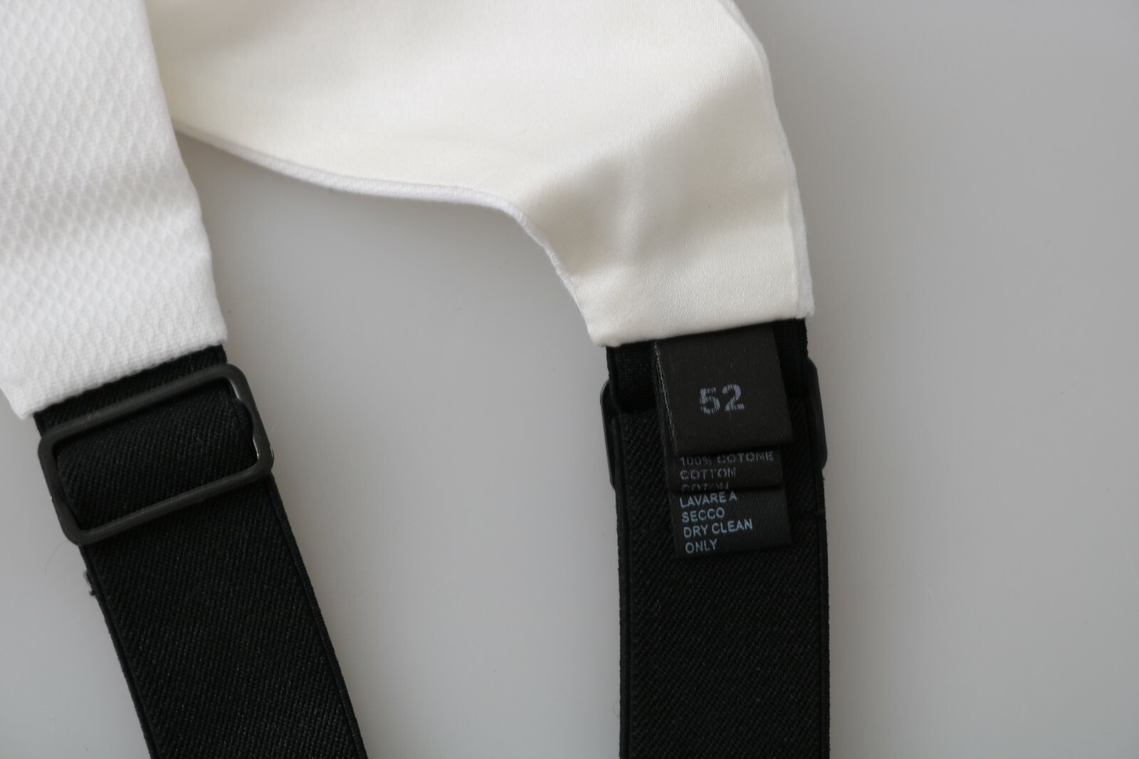 Pre-owned Dolce & Gabbana Cummerbund White Men Waist Belt Cotton S. It52 /xl Rrp $450