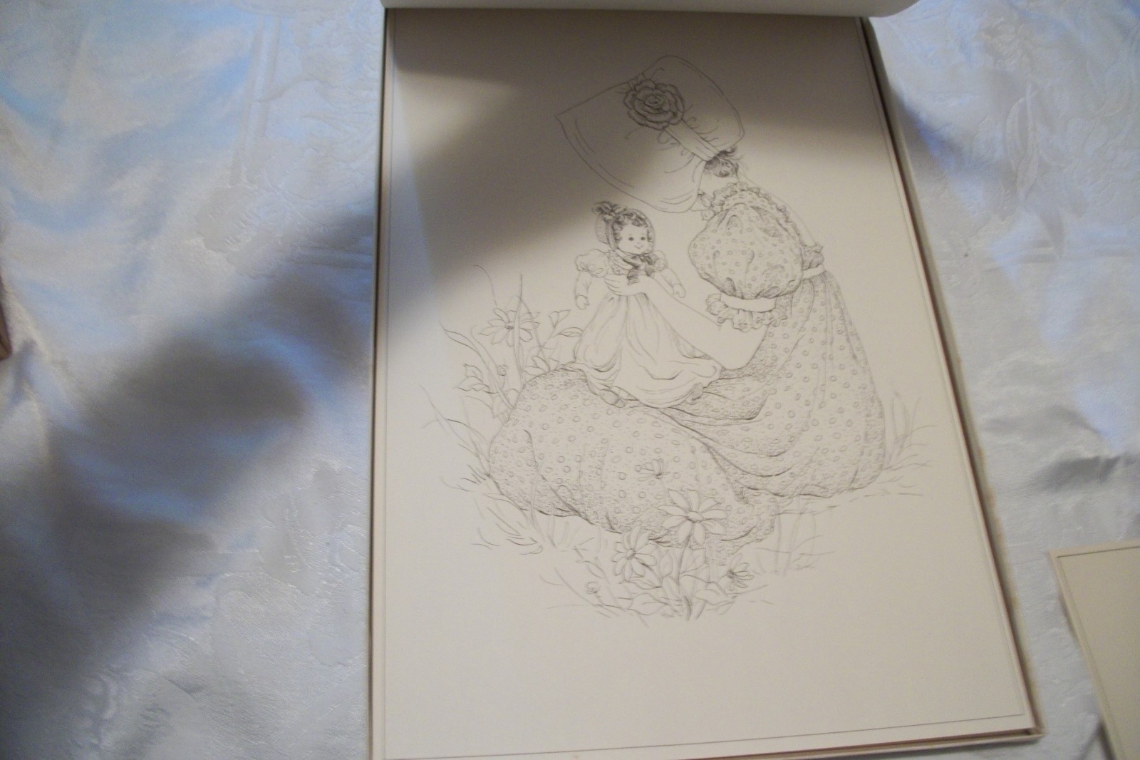 VINTAGE KATE GREENAWAY BOXED UNUSED COLORING BOOK APPROX 19