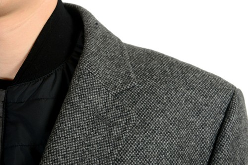 Pre-owned Hugo Boss "nadim" Men's Wool Gray Built-in Vest Three Button Coat Us 2xl It 56