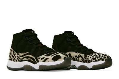Pre-owned Jordan Air  Air  11 Retro 'animal Instinct' Ar0715-010 Women's Shoes In Black/gym Red/sail/white