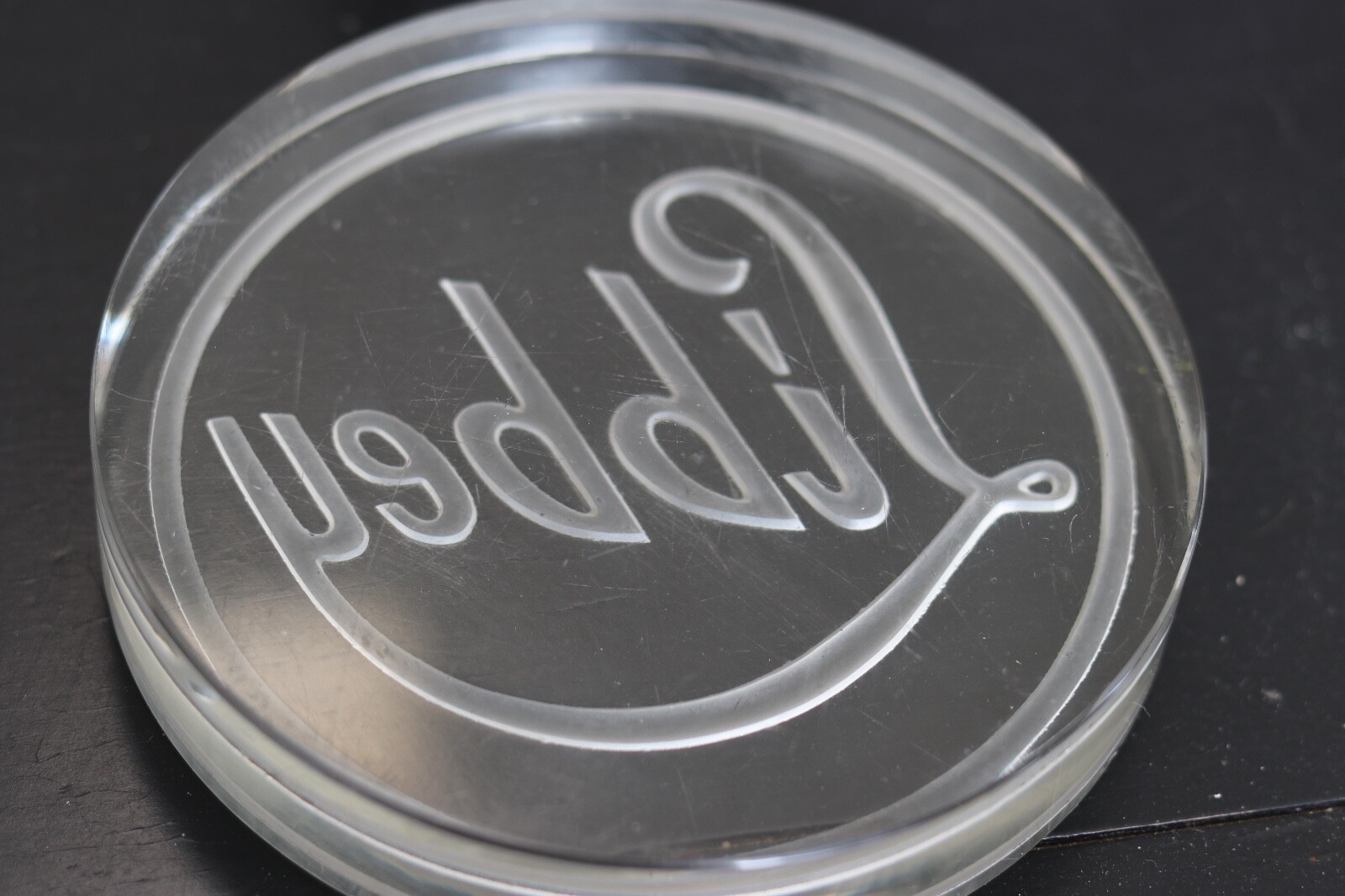 VINTAGE LIBBEY GLASS PAPERWEIGHT 