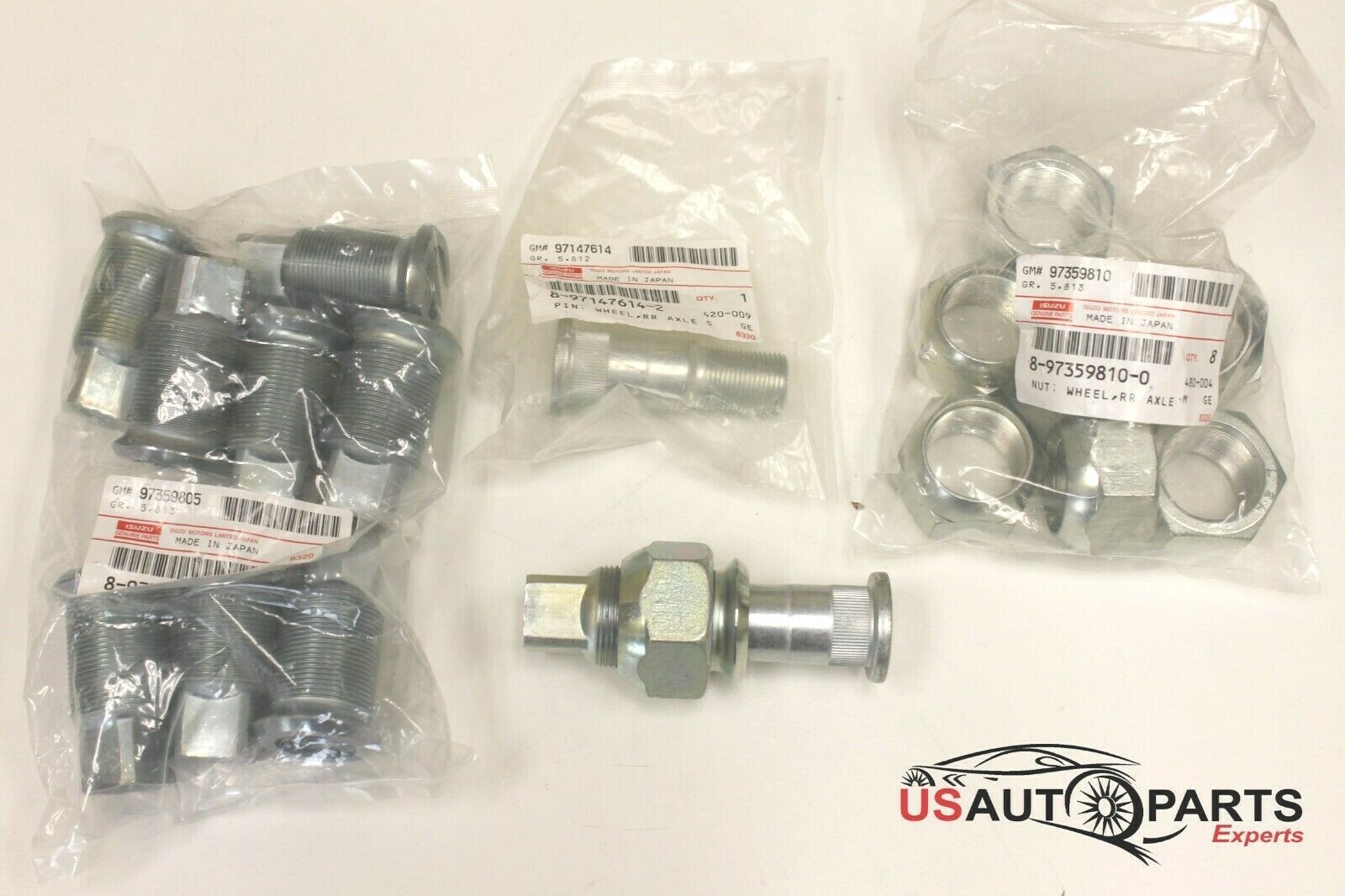 Qty1,wheel Nuts & Stud; Kit Rear (left Side) Isuzu Npr, Nprhd, Nqr