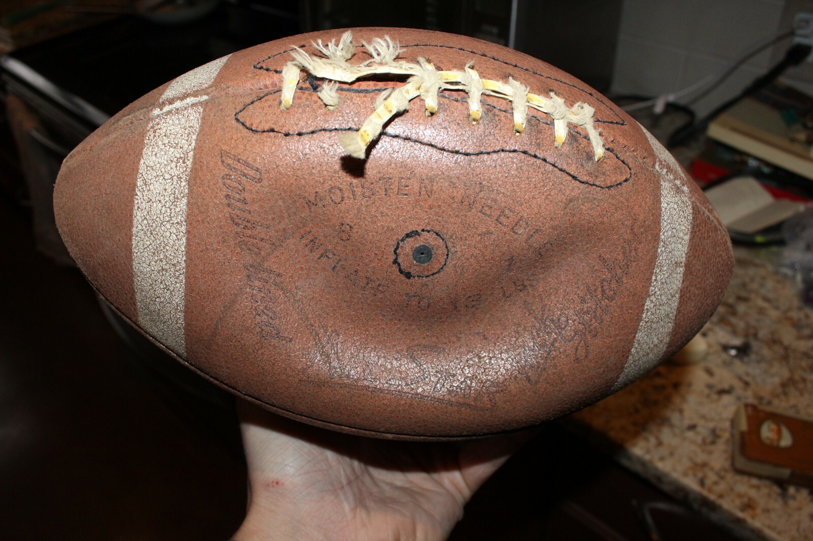 Old Vintage SPALDING FOOTBALL Pigskin Varsity #135 Model Ball