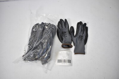 Lot of 12 Pairs G-Tek Foam Nitrile Palm Coated Nylon Gloves Large 713SNF/L
