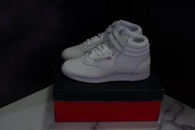 Size 6.5 - Reebok Freestyle High White W