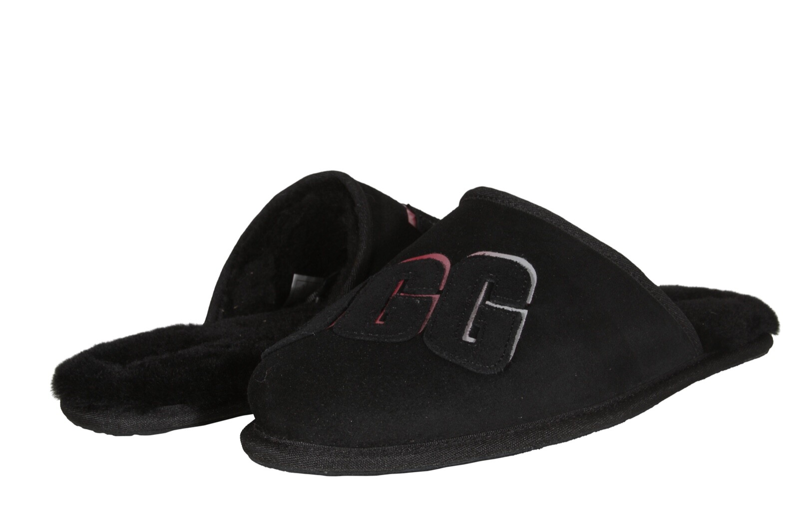 Мужские тапочки UGG Scuff Graphic Shadow черного цвета 1129139-BLK