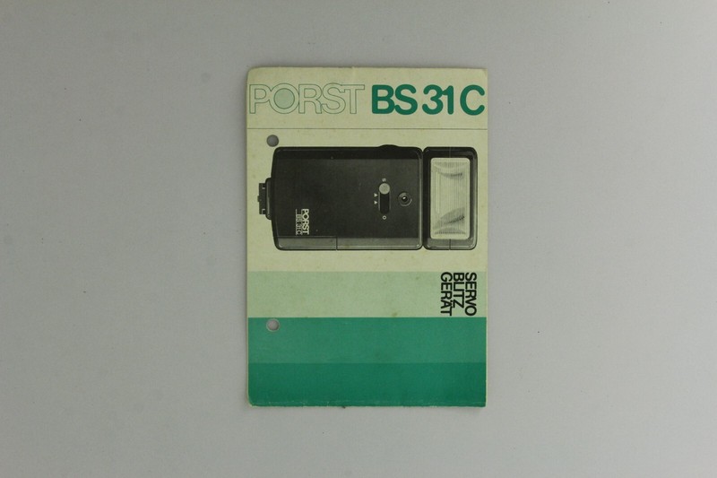 Bedienungsanleitung Manual Porst S 31 C Blitz (12111466)