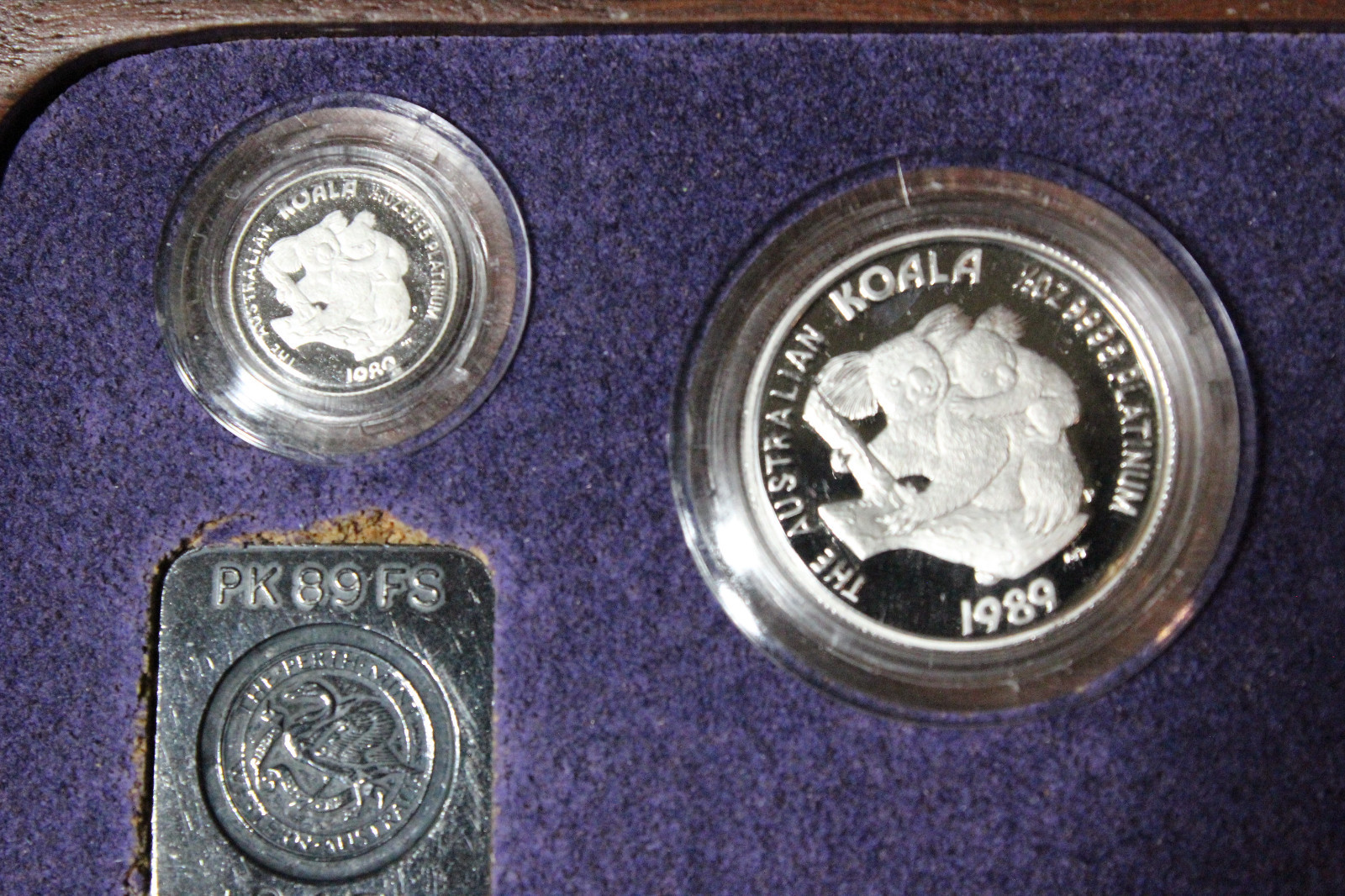 1989 Australia 5-Coin Platinum Koala Proof Set 1.9 oz Original Packaging #2158